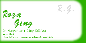 roza ging business card
